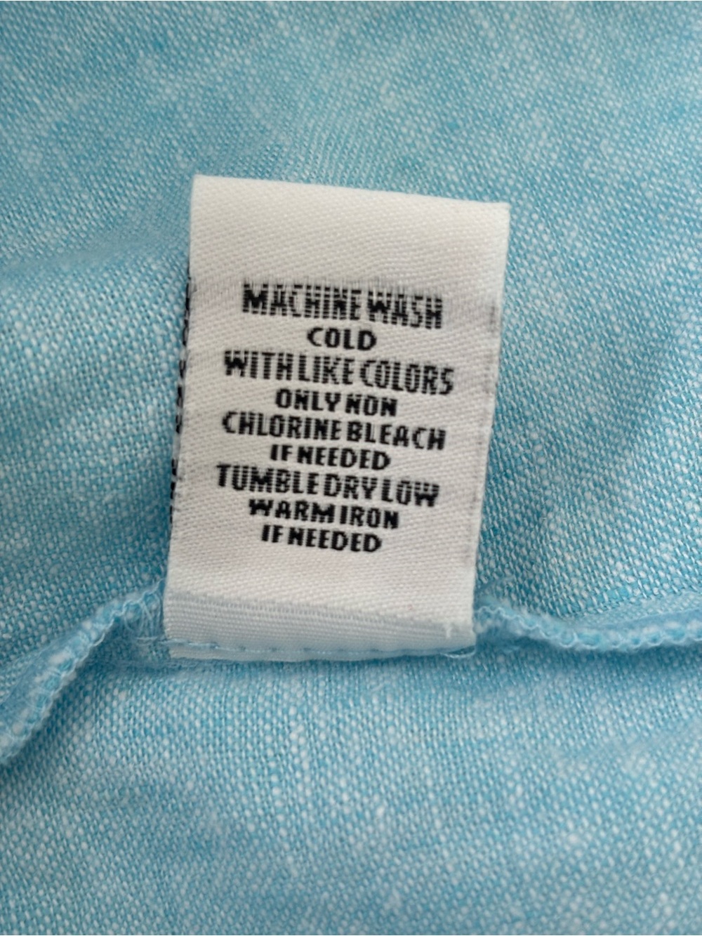 Habitat Linen Solid Shirt Dress NWT Topaz Blue Classic Spring 2026 L - Picture 12 of 12